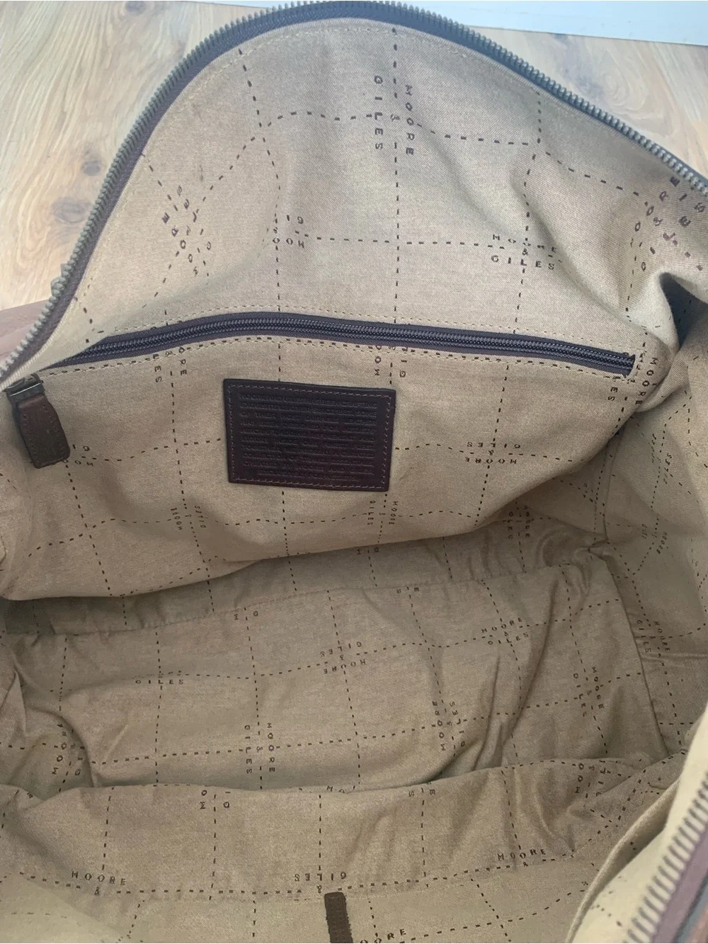 Moore & Giles for NetJets Booker Cabin Brown Leather Duffle Bag Carry On